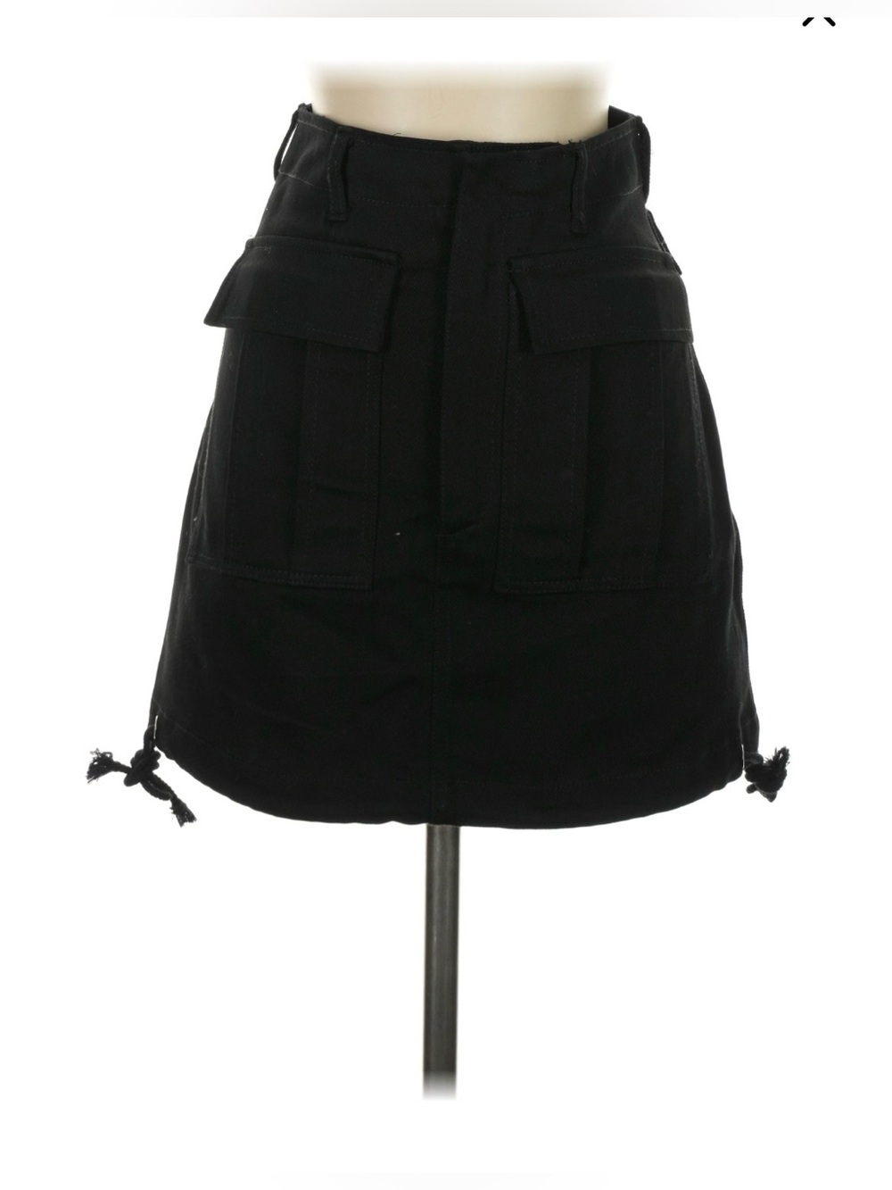 Zara Black Women's Mini Skirt with Cargo Details